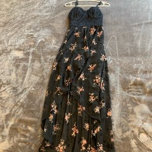 Black and floral dress